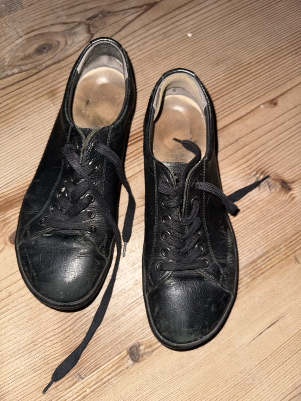 Birkenstock Black Leather Women's Casual Sneakers